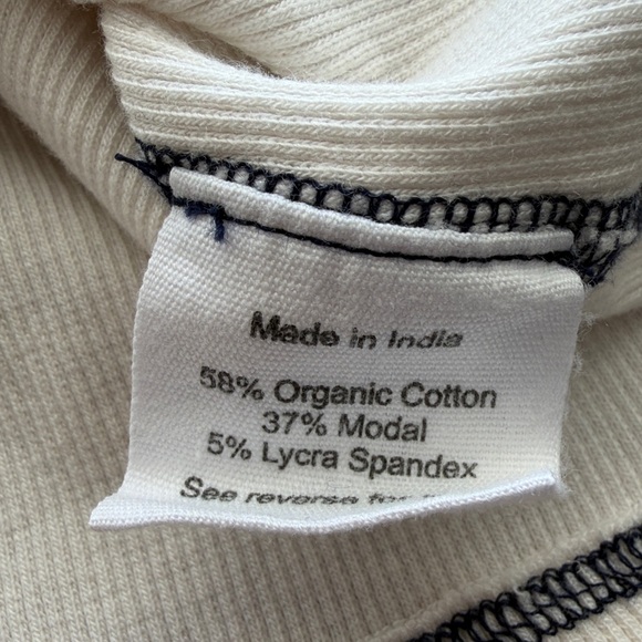 Alp N Rock White Teya Mock Neck Long Sleeve Organic Cotton Top L - Picture 8 of 10